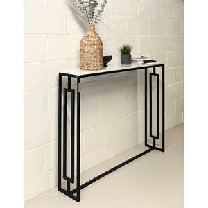 Table console en fer métallique durable de qualité supérieure avec un attrait vintage et un design artistique pour les maisons élégantes - Product Image 1