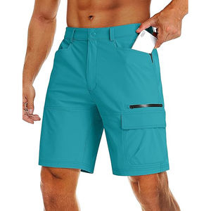 Personalizado de los hombres de gimnasio de carga correr Jogging Shorts sólido de los hombres de Deportes de cintura media estilo informal de gran bolsillo de verano de talla grande de entrenamiento - Product Image 2