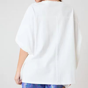 Camisetas de Verano de Alta Calidad para Mujer, Manga Corta, Corte Regular, Casuales, Lisas, con Estampado Digital Personalizado con Pedrería - Product Image 4