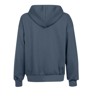 Streetwear brodé 100% coton fermeture éclair femmes sweats à capuche fabricant Baggy goutte épaule fermeture éclair sweats à capuche pour les femmes - Product Image 6