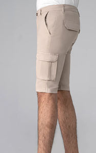 Custom Summer Wholesale Solid Eco-Friendly Men's Straight Leg Punk Cargo Shorts Heavyweight Polyester/Cotton <b>Elastic</b> Waist - Product Image 2