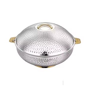 Blue Design Silver Chafing Dish with Round Lid for Wedding Party <b>Buffet</b> Hot Food Serving and <b>Table</b> Display Wholesale From India - Product Image 2
