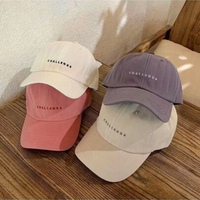 Gorra de Béisbol de 6 Paneles Sin Estructura, Texto Bordado Personalizado en el Lateral, Cierre de Hebilla Ajustable, Visera Curva, Tela de Algodón de Vietnam
