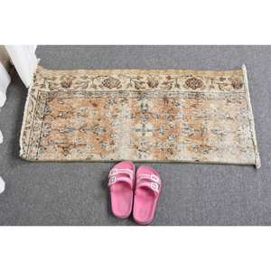 <b>Vintage</b> 14 X 29 ft Turkish <b>Rug</b> Brown & Beige Flat Weave Wool Carpet with Latex Backing for Living Room Decorations - Product Image 5