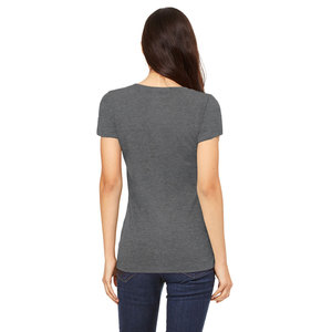 Bella + Canvas Camiseta de manga corta Triblend para mujer Camiseta transpirable Triblend gris Camiseta de mujer con tu logotipo Camiseta - Product Image 2