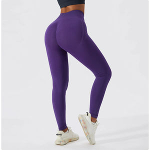 Pantalones de Yoga de algodón directos de fábrica, talla XL, mallas sin costuras de secado rápido, diseño personalizado, decoración de malla, duradero, ODM, talla grande alta - Product Image 2