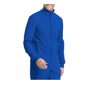 Ensemble de blouses médicales zippées pour hommes, sur mesure, OEM, en tissu sergé élasthanne, avec détection des aiguilles et fusion sans couture, pour hôpital, vente en gros - Product Image 1