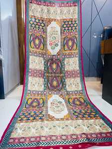 Viscos puros Seda Pashmina Dupatta Elegante Jari Tejido Trabajo Premium Chal Género - Product Image 5