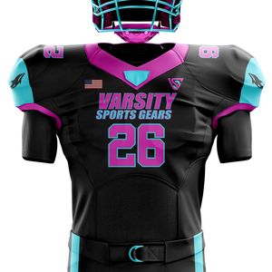 Uniforme de fútbol americano para hombres, conjunto de pantalones de Jersey personalizados, aparejos transpirables, sarga, ropa deportiva duradera, kit de entrenamiento profesional - Product Image 2