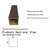 Deflector de Techo Decorativo Cuadrado de Fibra de Bambú Impermeable 50x50, Longitud Personalizada, para Proyectos de Vestíbulos de Hoteles de Lujo