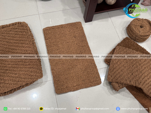 Tapis en fibre de coco pour l'intérieur, pour la protection des entrées et des sols, brun ordinaire, rectangulaire - Product Image 6