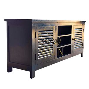 <b>Vintage</b> Designer Handmade Mango Wood <b>TV</b> <b>Cabinet</b> Indian Handcrafted Wooden Drawer for Living Room Furniture - Product Image 1