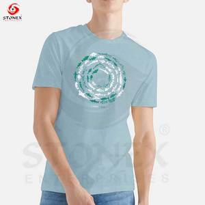 Camiseta lisa de cuello redondo de algodón pesado de alta calidad, ropa de calle, estilo informal con inspiración de moda de peso pesado - Product Image 5