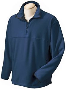 Pull à capuche de golf à col montant en polaire 100% coton uni pour hommes, teint en plaine pour l'hiver - Product Image 3