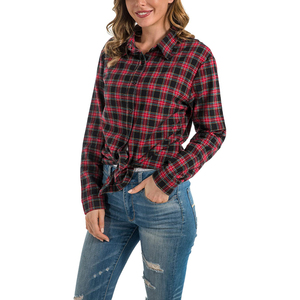 New Look Classy Camisa de franela de algodón 100% para mujer Botón frontal Casual Transpirable Ecológico - Product Image 3