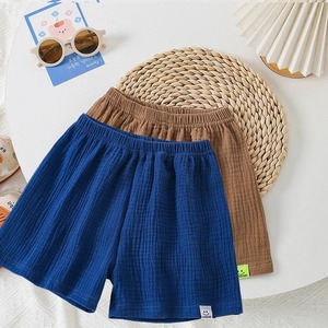 กางเกงขาสั้นผู้ชายผ้าฝ้ายแท้2ชิ้นสำหรับฤดูร้อนกางเกงขาสั้นเด็กผู้หญิงสีทึบกางเกงลำลองกางเกงเด็กเสื้อผ้ากีฬาเด็กชาย - Product Image 6