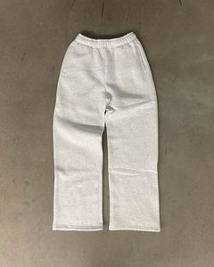 Pantalon de survêtement décontracté pour homme, couleur unie, 100% coton, molleton écologique, broderie transfrontalière, coupe ample, jambe large, mi-longueur - Product Image 6