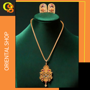 Boucles d'oreilles de collier prêtes à l'emploi serties de boucles d'oreilles de collier de style tendance en plaqué or 22 carats à vendre par les exportateurs - Product Image 2