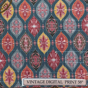 Wholesale Vintage Digital Print Fabric 58 Inch Width Soft Cotton Garment Textile for Dresses & Shirts - Product Image 4