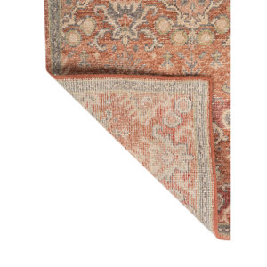 Erbe Classic Floral Wool Rugs <b>Red</b> and Orange Hand Knotted for Home or Teen's Room-Model GS-1054 by Jaipur Rugs - Product Image 5