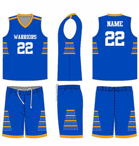 Ensemble d'uniformes de basket-ball pour jeunes sportifs avec sublimation, maillot et short, numéro de logo du constructeur - Product Image 1