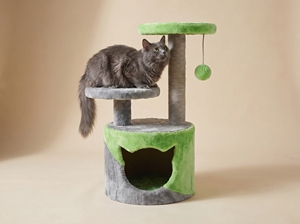 Amistar Azure Rainbow JoyTree – Colorful Sisal Scratcher & <b>Play</b> <b>Center</b> for Cats of All Sizes - Product Image 6