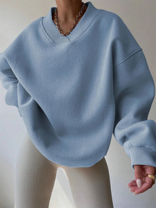 Casual Womens Oversized Hoodie Pullover Custom Logo Crop <b>Top</b> Hoodies Sweatshirts Plus Size Cotton Zipper Hoodie - Product Image 4