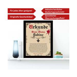 Certificado Personalizado para el Día de la Madre 20x30 con Nombre a Elección, Set de Regalo Perfecto - Product Image 4