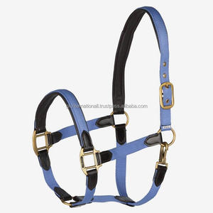 Correa de nailon suave extra duradera, cabestro de caballo de nailon, forro de cuero de larga duración y bucles de cuero, cabestro de caballo de nailon personalizado - Product Image 2