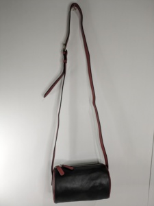 Bolso cilíndrico de cuero genuino de lujo negro impreso reutilizable promocional 100% cuero Real alta calidad Fitness gimnasio bolsa para Unisex - Product Image 2