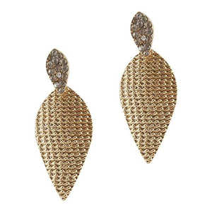 The99Jewel Gold Plated Dangler <b>Earring</b> <b>Fine</b> <b>Cuff</b> 1306658 Stone Elegant Dangling Earpiece - Product Image 1