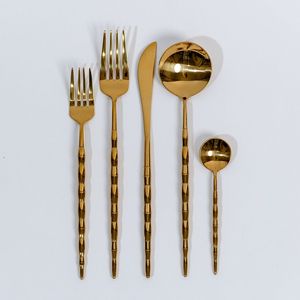 Ensemble de couverts en métal de luxe pour la salle à manger quotidienne, cuisines, restaurants, hôtels, maisons, finition résistante, équilibre, confort - Product Image 2
