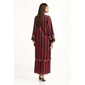 Conjunto de Camisa y Pantalón Bordado con Lurex Negro Estilo Bohemio - Product Image 4