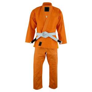 Kimono de Jiu Jitsu Brasileño Ultraligero Naranja con Bordado Personalizado para Entrenamiento, Uniforme de Artes Marciales OEM para EE. UU. - Product Image 1