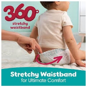 Pañales Pampers Swaddlers de calidad premium con cintura elástica 360, talla 3, 156 unidades, hasta un 100% a prueba de fugas, cómodos y de secado rápido. - Product Image 2