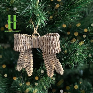 Venta al por mayor rústico tejido a mano árbol de Navidad falda Collar OEM al por mayor árbol falda cubierta cesta para la decoración del hogar en Vietnam - Product Image 5