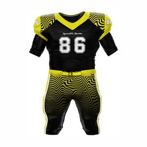 Custom 100% Polyester American <b>Football</b> Uniforms Breathable Plus <b>Size</b> Jerseys and Pants with Short Sleeves Printed Features - Product Image 1