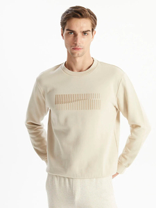 Sweat-shirts à col rond pour hommes en polyester/coton, imprimés par transfert thermique, écologiques, respirants, décontractés pour l'hiver - Vente en gros - Product Image 3