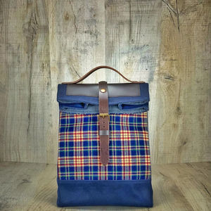 Sac à déjeuner en toile et cuir, isotherme, portable, réutilisable, pour le bureau, léger, durable, écologique, pour 2 personnes, LCLB-0067 - Product Image 1