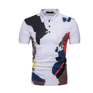 Polo de sport 100% coton pour homme, haut de gamme, haut de gamme, manches courtes - Product Image 4