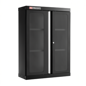 Armoire à outils noire Facom avec armoire supérieure et 2 portes vitrées - Product Image 2