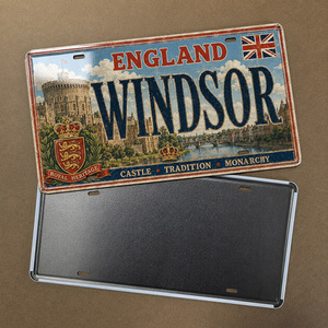 Vintage UK City Metal License Plate <strong>Tin</strong> Sign Rustic Retro Metal Sign <strong>Old</strong> Fashioned Bar Garage Wall Decor Metal Sign - Product Image 2