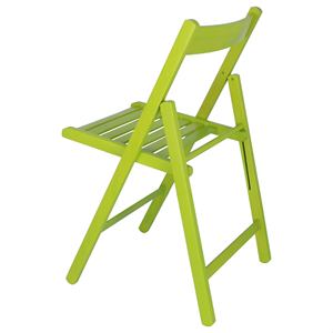 Sedia da Giardino WELL HOME BAS in Legno di Faggio con Finitura Verde 43x47x79 cm - Product Image 4