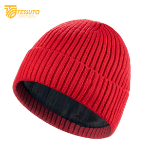 Unisex Thick Knitted Winter Beanie Jacquard Fabric <b>Skull</b> <b>Cap</b> for <b>Men</b> and Women Cuffed Beanies - Product Image 4