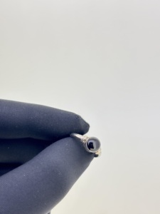 Wholesale Solid 925 Sterling Silver 2025 Natural Shape <b>Black</b> <b>Onyx</b> Cabochon Cut Simple Birthstone Unisex <b>Rings</b> Fine Jewelry Party - Product Image 3