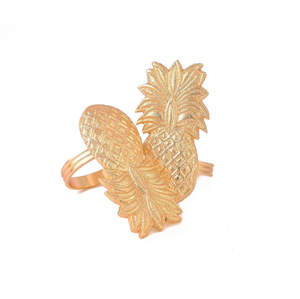 Porte-serviette en aluminium en forme d'ananas doré, maison, fêtes de mariage, restaurant, accessoire de table à manger, porte-papier de soie - Product Image 2