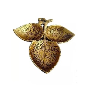 Tazón de fruta seca de Metal de diseño martillado con martillo acabado de latón hecho a mano chapado en oro Tazón decorativo elegante de Metal de aluminio - Product Image 3