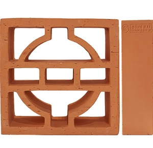 8400 Pièces de Briques de Façade en Argile de Style Traditionnel, Personnalisées par le Fabricant Vietnamien, Tuiles de Façade en Forme de Pièce de Monnaie, Technique de Frittage, Briques Réfractaires - Product Image 5