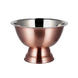Unique Metal Golden Champagne <b>Ice</b> Bowls With Base Round Shape Wine Cooler for Beer Soft <b>Drink</b> Eco-Friendly Party Barware Use - Product Image 2