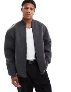 100% algodón de gran tamaño para hombre con cremallera sudaderas con capucha ropa de calle 450gsm Casual en blanco personalizado sudaderas con capucha Puff estampado patrón sólido - Product Image 5